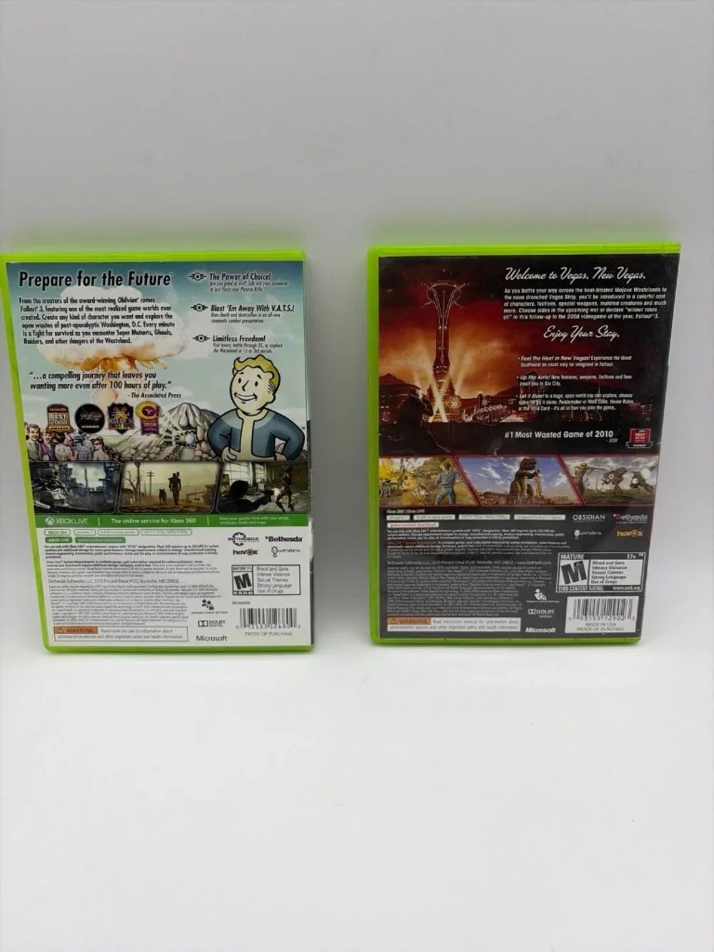 Fallout 3 & New Vegas Microsoft Xbox 360 Tested Working